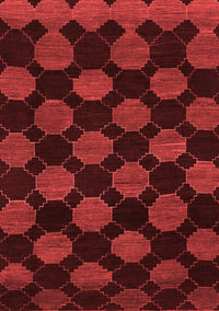 Abstract Red Modern Rug, abs1439red