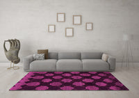 Machine Washable Abstract Pink Modern Rug, wshabs1439pnk