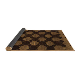 Sideview of Abstract Brown Modern Rug, abs1439brn