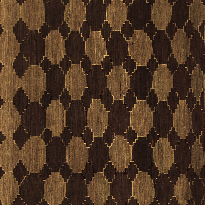 Square Machine Washable Abstract Brown Modern Rug, wshabs1439brn