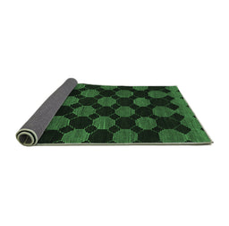 Sideview of Abstract Emerald Green Modern Rug, abs1439emgrn