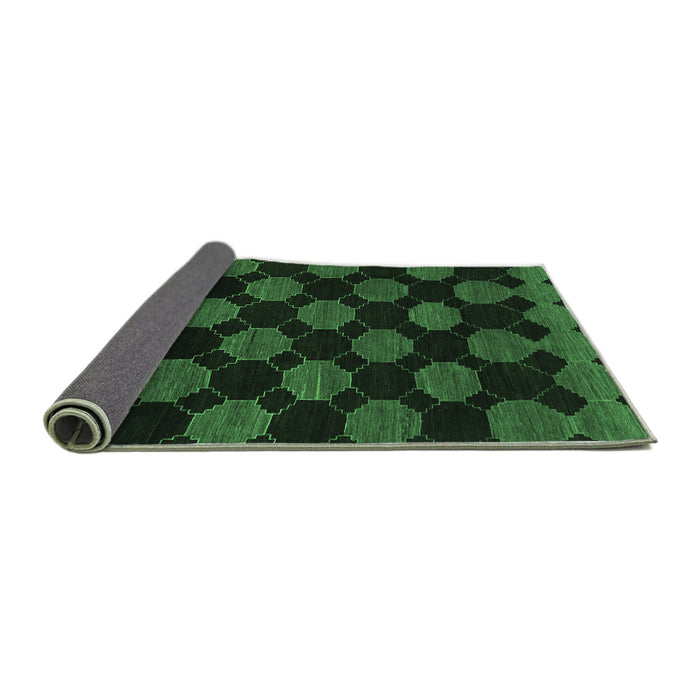 Sideview of Abstract Emerald Green Modern Rug, abs1439emgrn