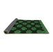 Sideview of Abstract Emerald Green Modern Rug, abs1439emgrn