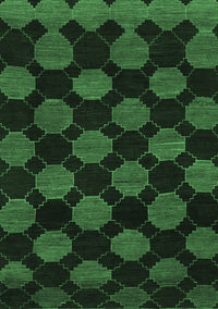 Abstract Emerald Green Modern Rug, abs1439emgrn