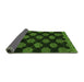 Sideview of Abstract Green Modern Rug, abs1439grn