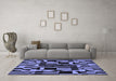 Machine Washable Abstract Blue Modern Rug in a Living Room, wshabs143blu