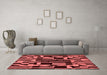 Modern Red Washable Rugs