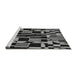 Sideview of Machine Washable Abstract Gray Modern Rug, wshabs143gry