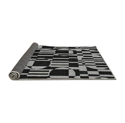 Sideview of Abstract Gray Modern Rug, abs143gry