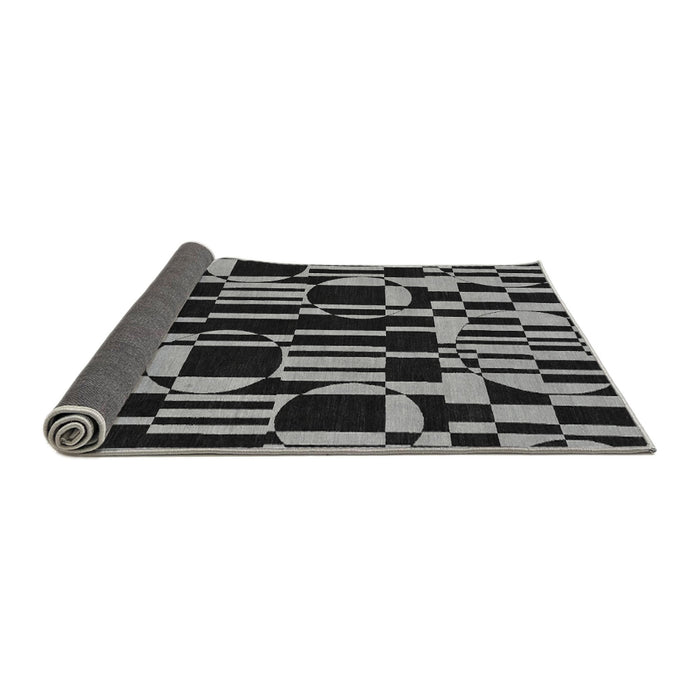 Sideview of Abstract Gray Modern Rug, abs143gry