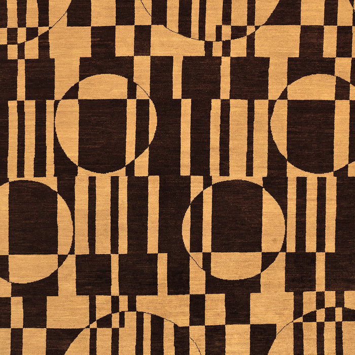 Abstract Brown Modern Rug, abs143brn