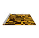 Sideview of Machine Washable Abstract Yellow Modern Rug, wshabs143yw