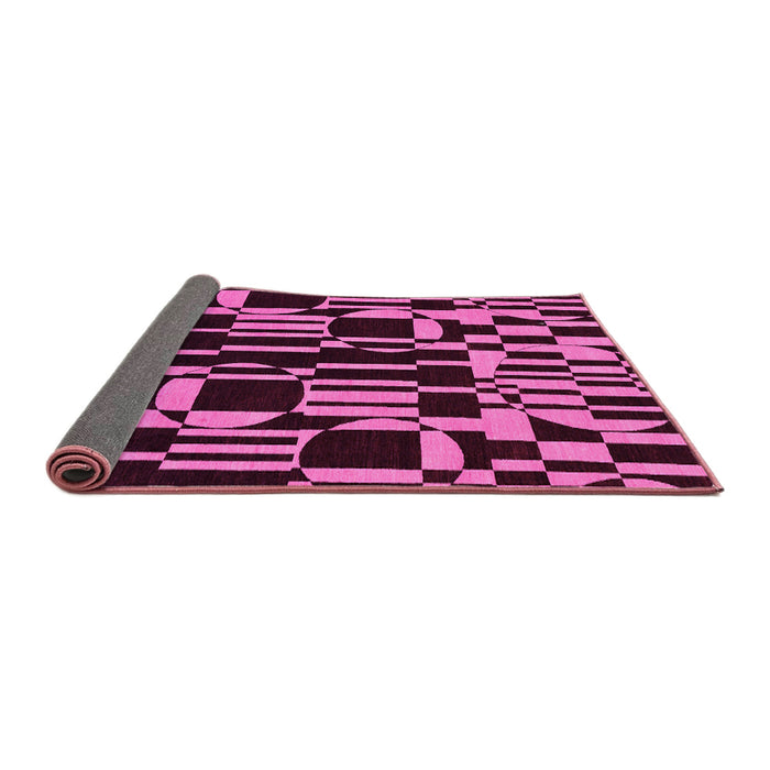 Sideview of Abstract Pink Modern Rug, abs143pnk