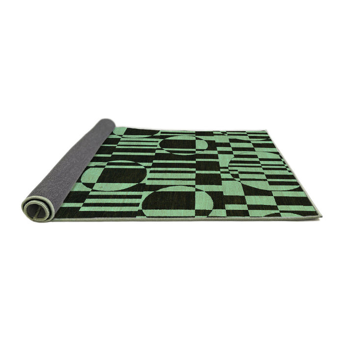 Sideview of Abstract Turquoise Modern Rug, abs143turq