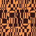 Square Machine Washable Abstract Orange Modern Area Rugs, wshabs143org