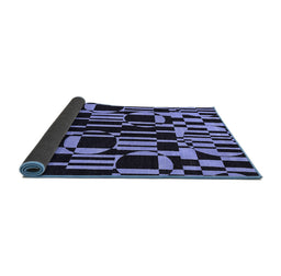 Sideview of Abstract Blue Modern Rug, abs143blu