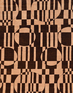Abstract Red Modern Rug, abs143