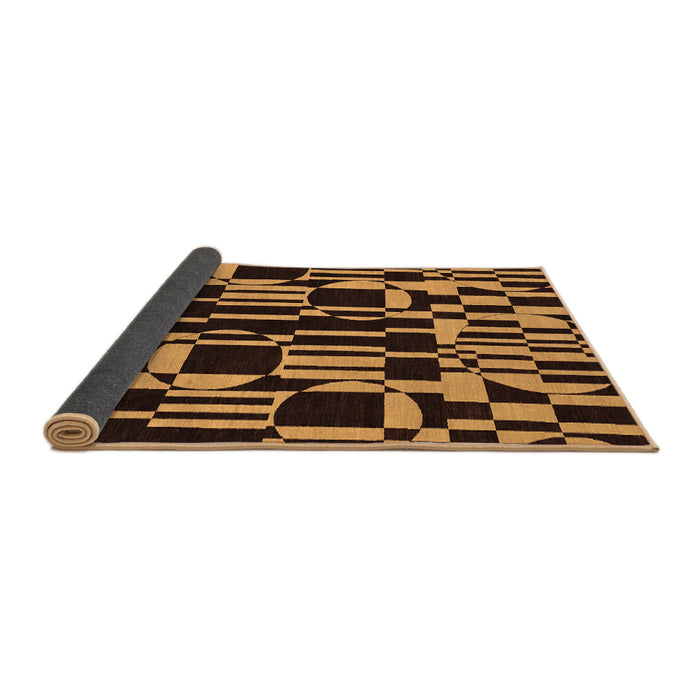 Sideview of Abstract Brown Modern Rug, abs143brn