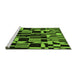 Sideview of Machine Washable Abstract Green Modern Area Rugs, wshabs143grn