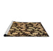 Sideview of Machine Washable Abstract Night Red Rug, wshabs144