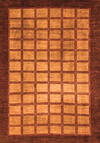 Checkered Orange Modern Rug, abs1440org