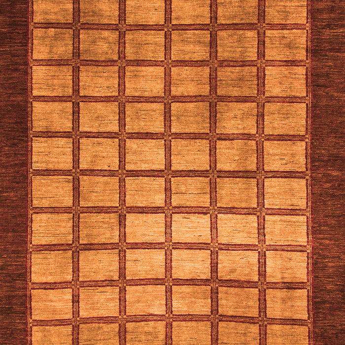 Checkered Orange Modern Rug, abs1440org