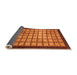 Sideview of Checkered Orange Modern Rug, abs1440org