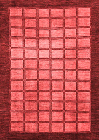 Checkered Red Modern Rug, abs1440red