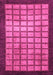 Machine Washable Checkered Pink Modern Rug, wshabs1440pnk