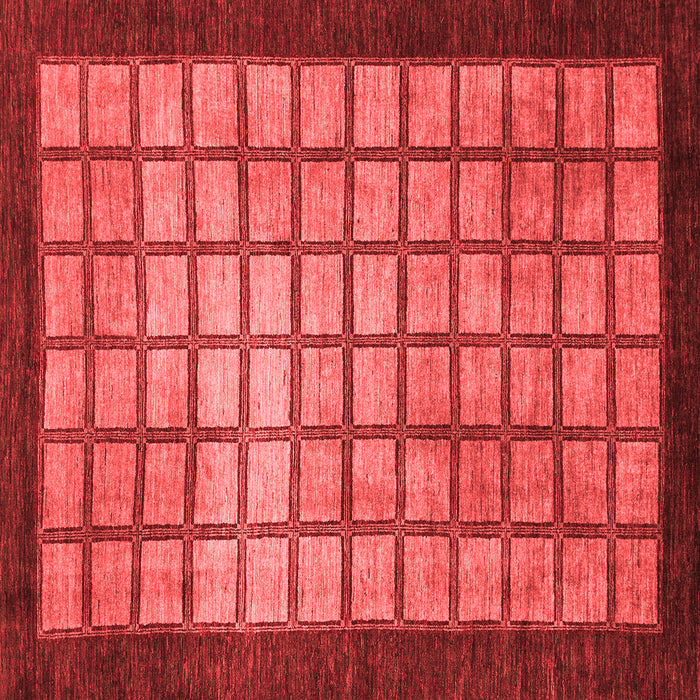 Machine Washable Checkered Red Modern Rug, wshabs1440red