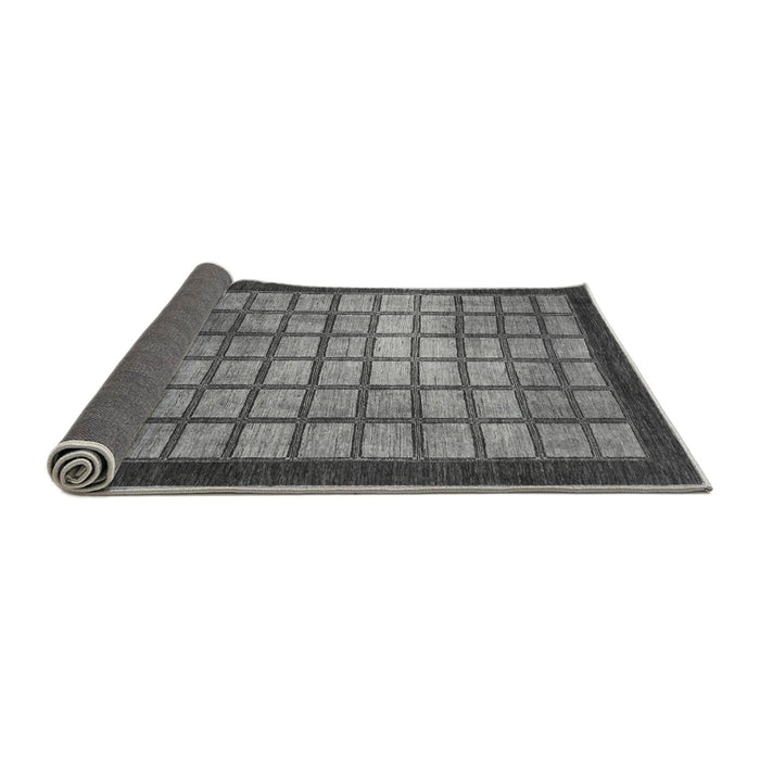 Sideview of Checkered Gray Modern Rug, abs1440gry