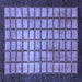 Square Machine Washable Checkered Blue Modern Rug, wshabs1440blu