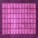 Square Checkered Purple Modern Rug, abs1440pur