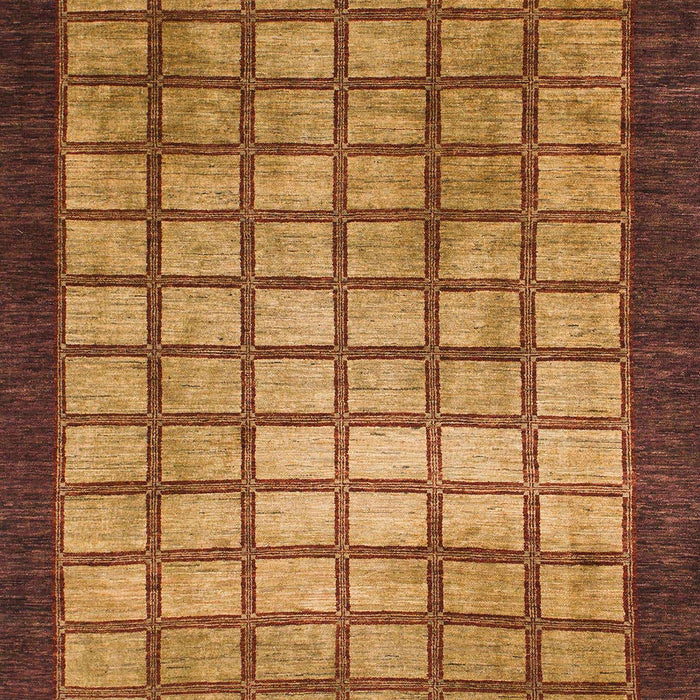 Machine Washable Abstract Saffron Red Rug, wshabs1440