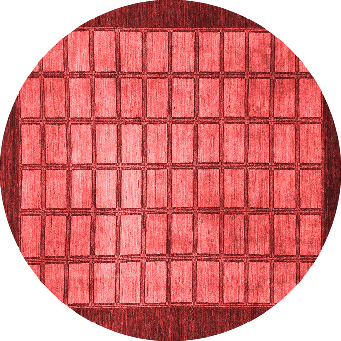 Machine Washable Checkered Red Modern Rug, wshabs1440red
