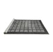 Sideview of Machine Washable Checkered Gray Modern Rug, wshabs1440gry