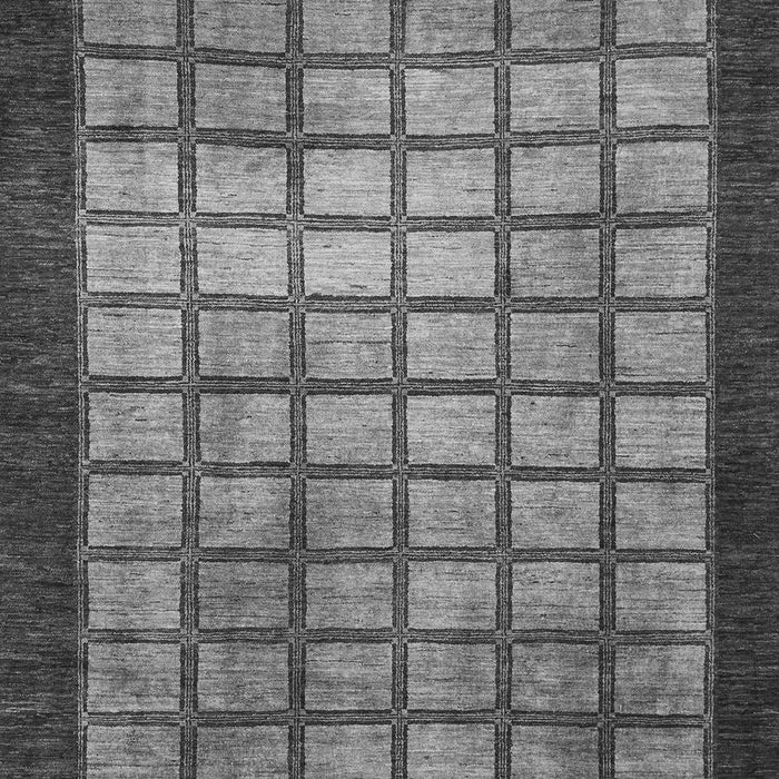 Checkered Gray Modern Rug, abs1440gry