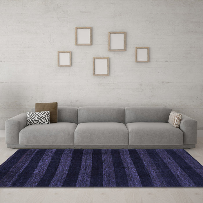 Machine Washable Abstract Blue Modern Rug in a Living Room, wshabs1441blu