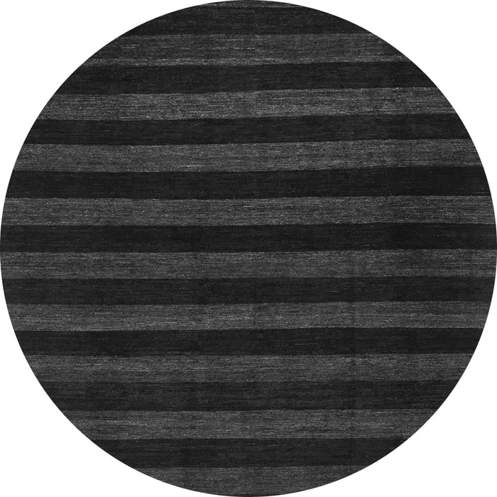 Round Machine Washable Abstract Gray Modern Rug, wshabs1441gry