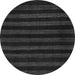 Round Abstract Gray Modern Rug, abs1441gry