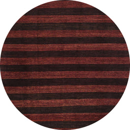 Round Abstract Red Modern Rug, abs1441
