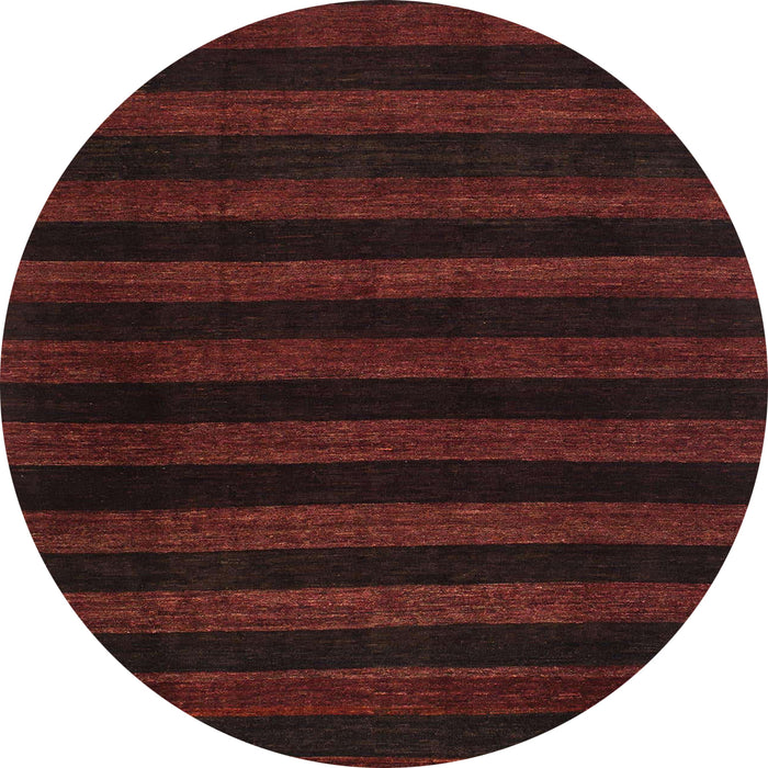Round Abstract Red Modern Rug, abs1441