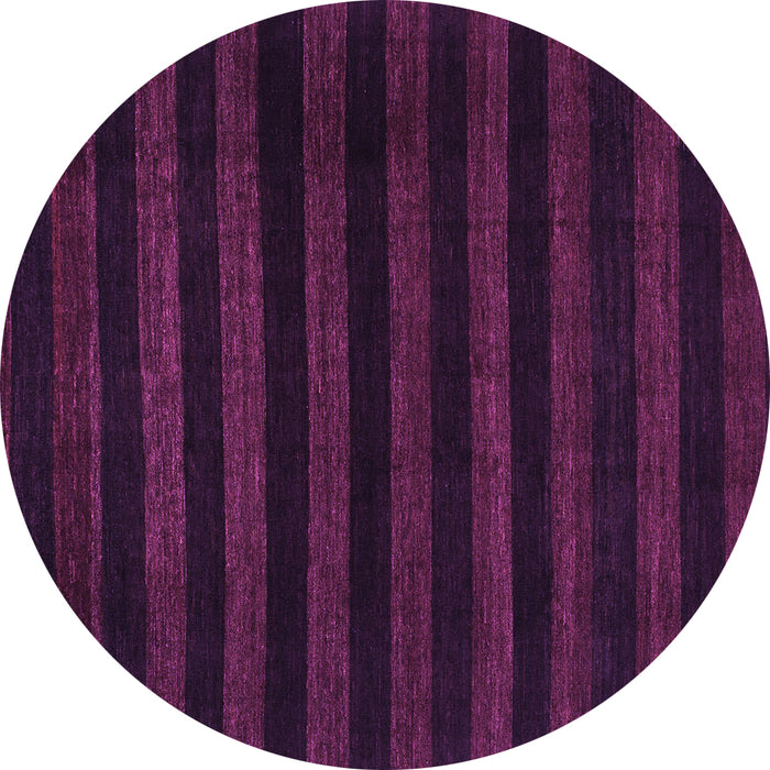 Round Machine Washable Abstract Purple Modern Area Rugs, wshabs1441pur
