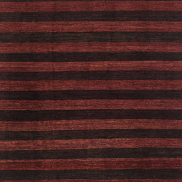 Square Abstract Red Modern Rug, abs1441