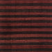 Square Abstract Red Modern Rug, abs1441