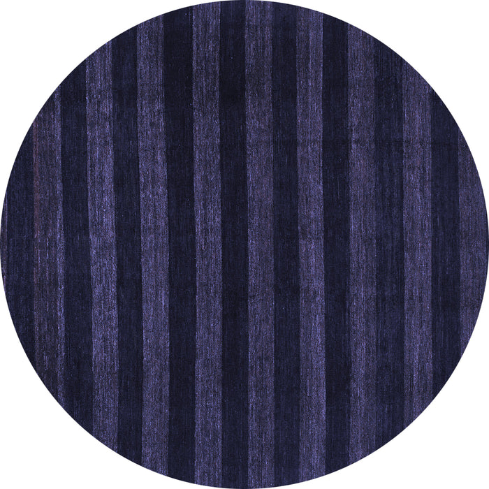 Round Abstract Blue Modern Rug, abs1441blu