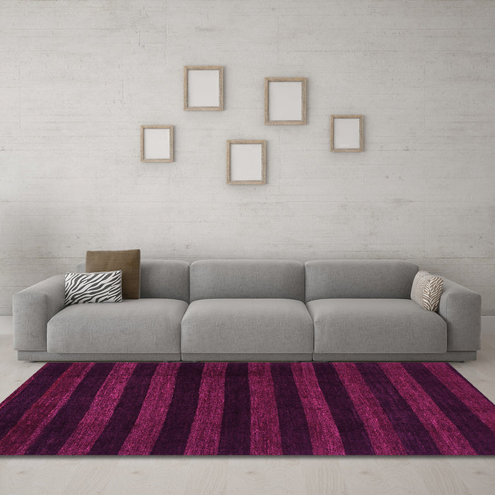 Machine Washable Abstract Pink Modern Rug in a Living Room, wshabs1441pnk