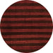 Round Abstract Orange Modern Rug, abs1441org