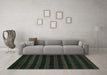 Machine Washable Abstract Turquoise Modern Area Rugs in a Living Room,, wshabs1441turq