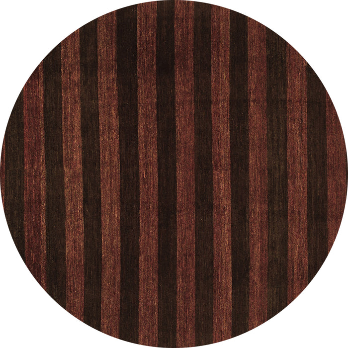 Round Abstract Brown Modern Rug, abs1441brn